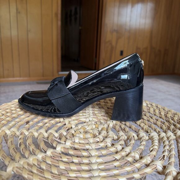 Browns Couture Chunky Block Heeled Bow Loafers 38.5 Made In Italy 8.5 Black main image 6
